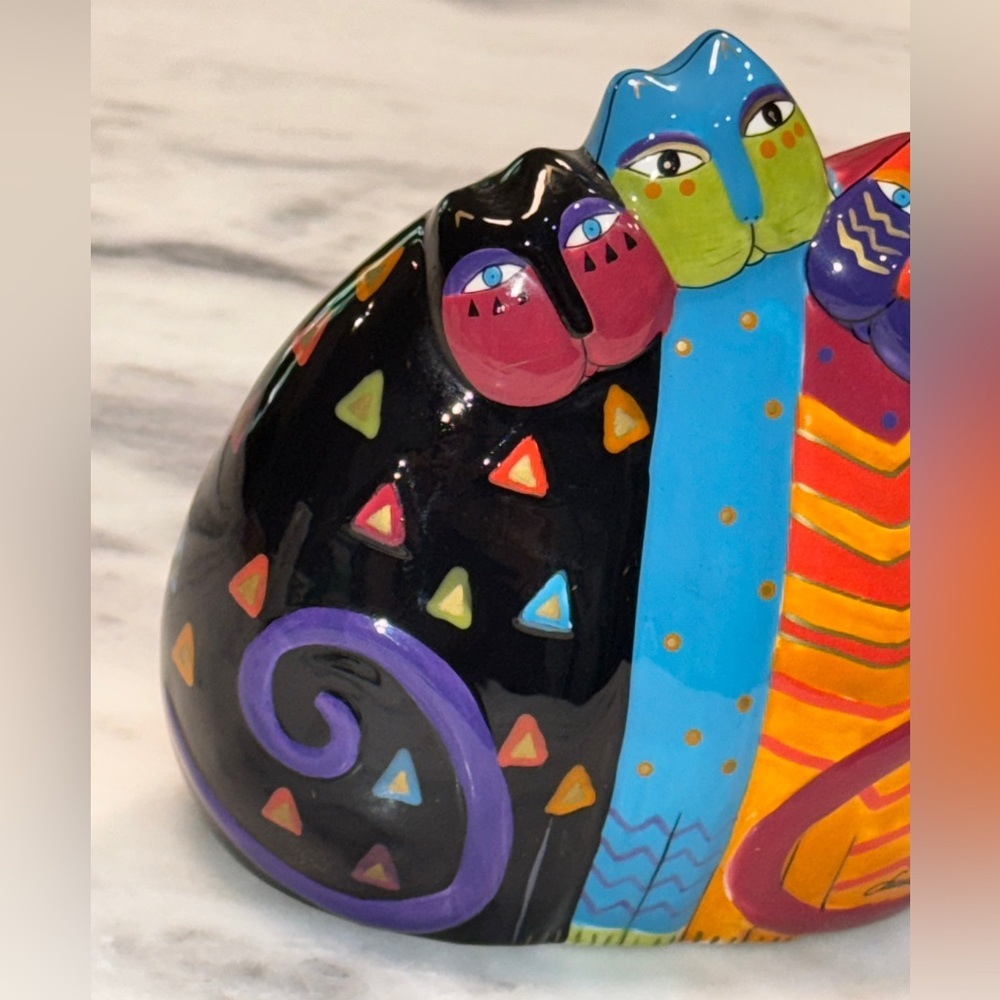 Laurel Burch "Bella Casa"  Ceramic Three Cat figurine by Ganz - Picture 5 of 6